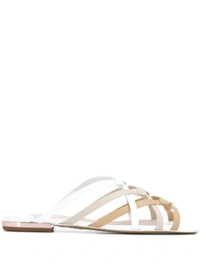 Shop Sophia Webster Ramona Strappy Leather Sandals In Neutrals
