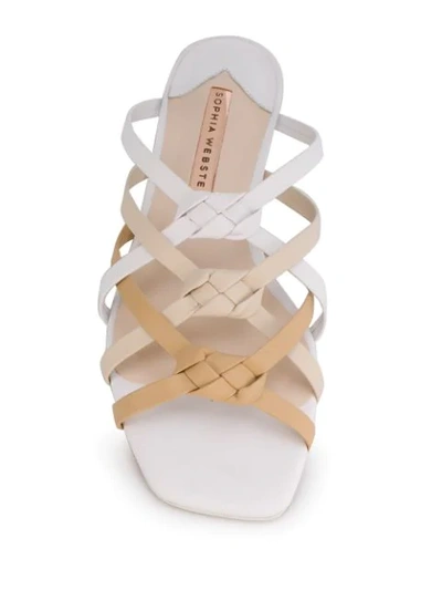 Shop Sophia Webster Ramona Strappy Leather Sandals In Neutrals