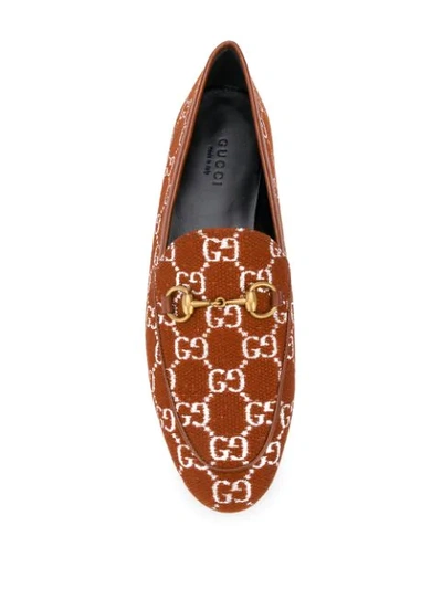 Shop Gucci Jordaan Gg Loafers In Orange