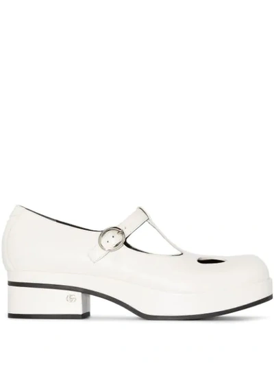 Shop Gucci Mary Jane 45mm Shoes In White