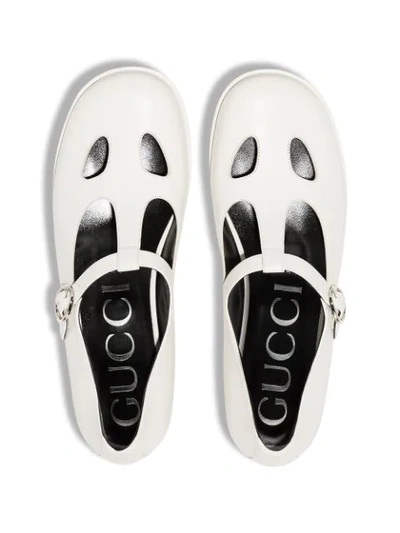 Shop Gucci Mary Jane 45mm Shoes In White
