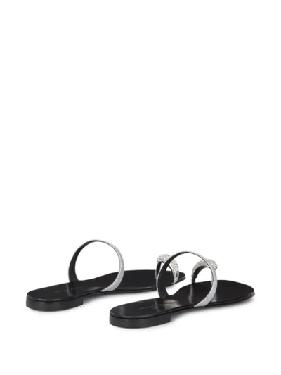 Shop Giuseppe Zanotti Toe-ring Leather Sandals In Silver