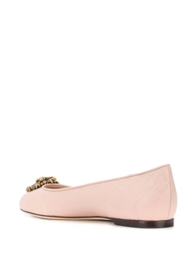 Shop Dolce & Gabbana Devotion Slip-on Ballerina Shoes In Pink