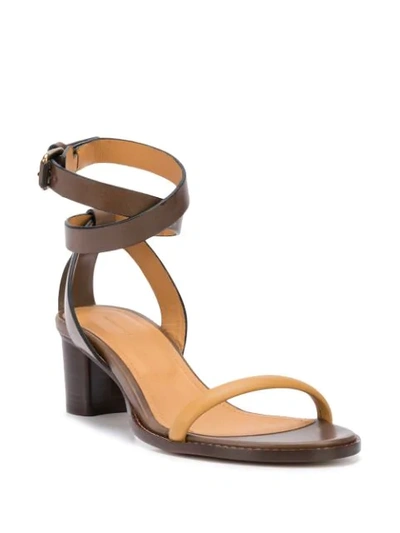 Shop Isabel Marant Jadler 45mm Contrasting-strap Sandals In Brown
