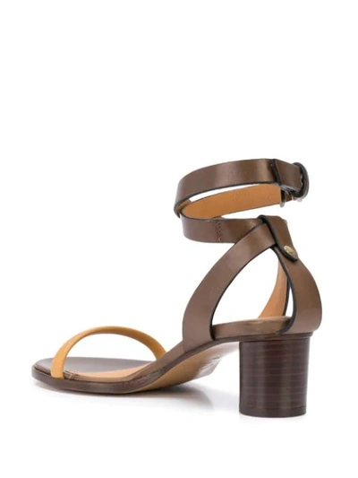 Shop Isabel Marant Jadler 45mm Contrasting-strap Sandals In Brown
