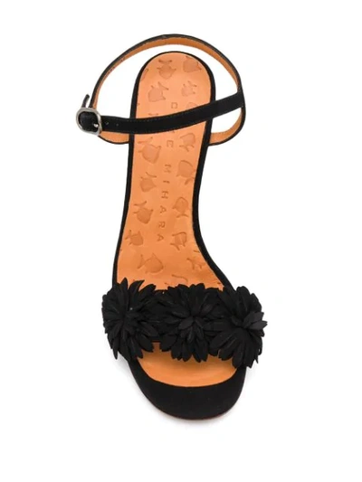 Shop Chie Mihara Open Toe Snakeskin-effect Sandals In Black