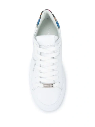 Shop Philippe Model Paris Temple Veau Sneakers In White