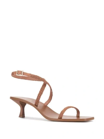 Cult Gaia Banu Kitten Heel Sandals In Brown
