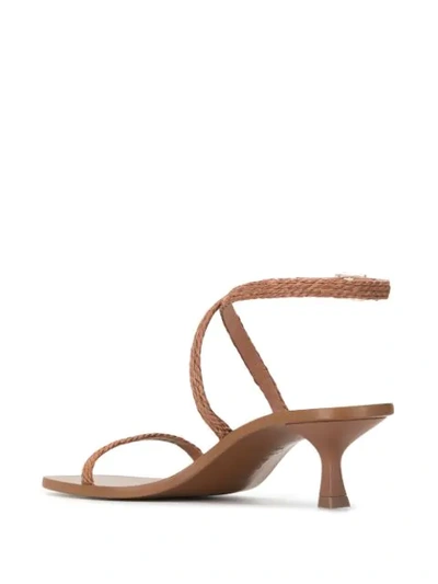 Cult Gaia Banu Kitten Heel Sandals In Brown