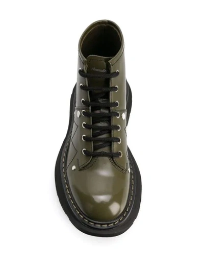 Shop Alexander Mcqueen Chunky Lace-up Boots In Green