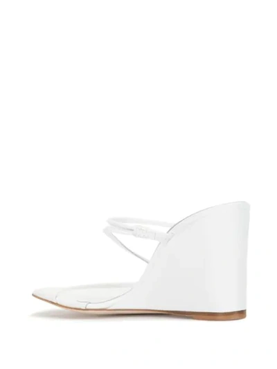 Shop Christopher Esber Alexa Wedge Sandals In White