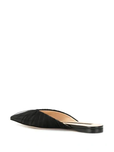 Shop Midnight 00 Pointed Flat Mules In Black