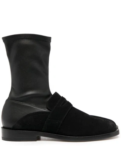 MAISON MARGIELA LAYERED LOAFER BOOTS 