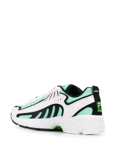 Shop Msgm X Fila Low-top Sneakers In Green