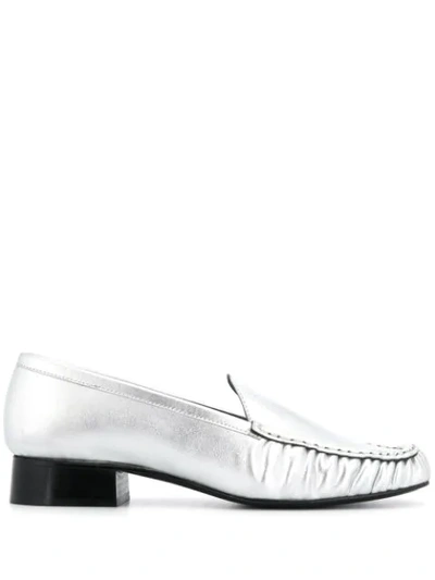 Shop Nicole Saldaã±a Ryan Low-heel Loafers In Silver