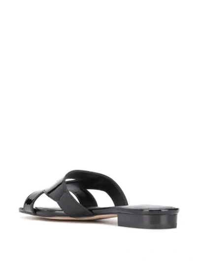 Shop Kurt Geiger Odina Low Heel Sandals In Black