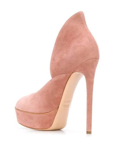 Shop Casadei Peep Toe 150 Platform Sandals In Pink
