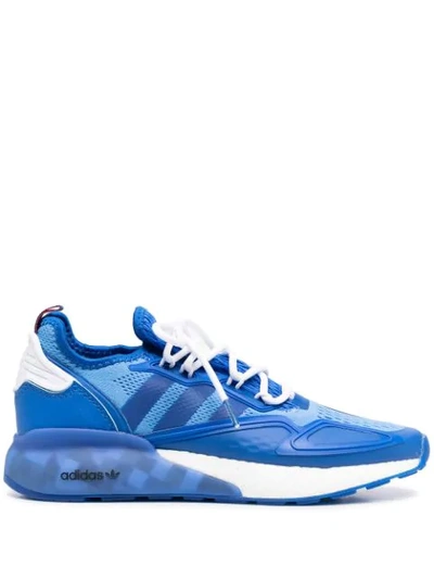 Shop Adidas Originals Ninja Zx 2k Boost Trainers In Blue