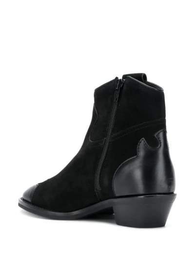 Shop See By Chloé Effie Suede Western Boots In Black