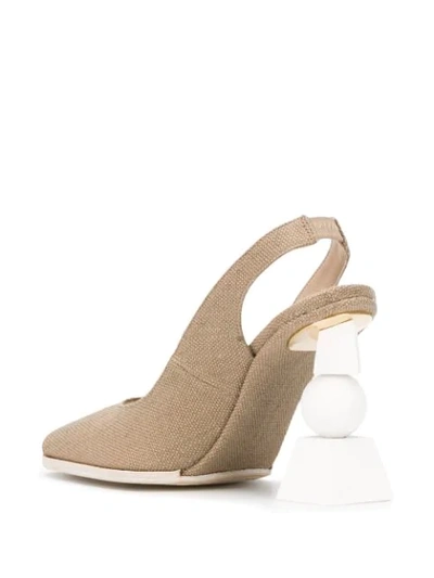 Shop Jacquemus Les Chaussures Valerie 100mm Open-toe Pumps In Brown