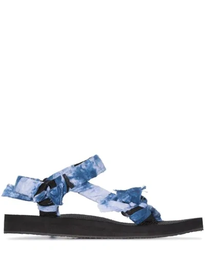 Shop Arizona Love Knotted Strap Flat Sandals In Blue