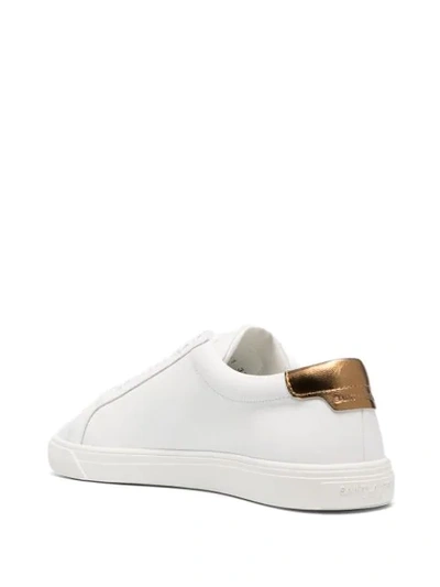 Shop Saint Laurent Heel Counter Detail Sneakers In White