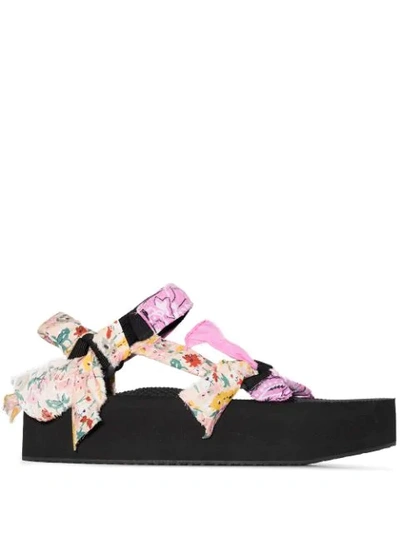 Shop Arizona Love Trekky Bandana Detail Sandals In Pink