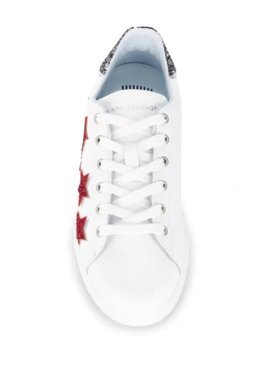 Shop Chiara Ferragni Star-embellished Sneakers In White