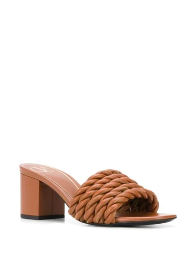 Shop Valentino The Rope 60mm Sandals In Brown