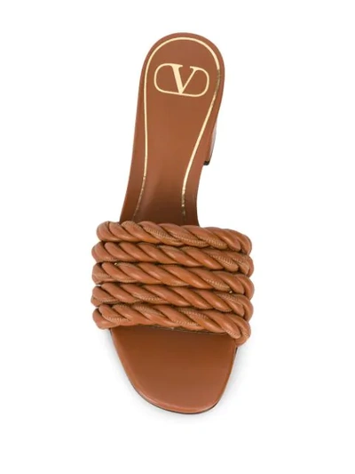 Shop Valentino The Rope 60mm Sandals In Brown