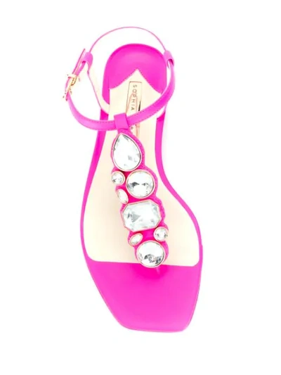 Shop Sophia Webster Rhinestone Embellished Sandals In Pink