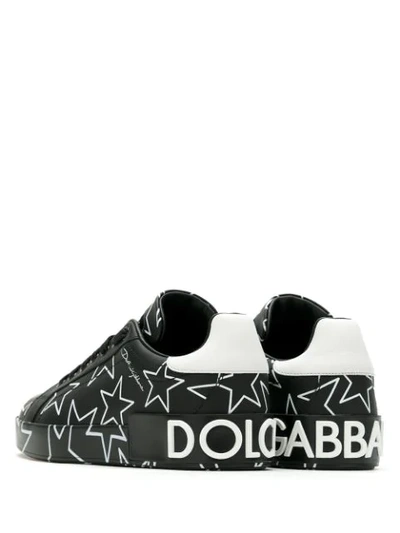 Shop Dolce & Gabbana Millenials Star Print Sneakers In Black