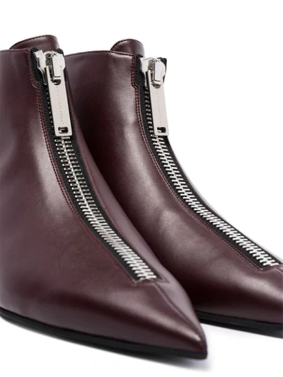 Shop Stella Mccartney Zip-front Ankle Boots In Purple