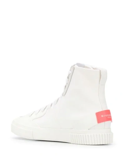 Shop Givenchy Logo Print High-top Sneakers In White