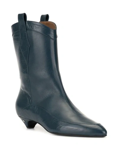 Shop Laurence Dacade Vanessa Pointed Boots In Blue