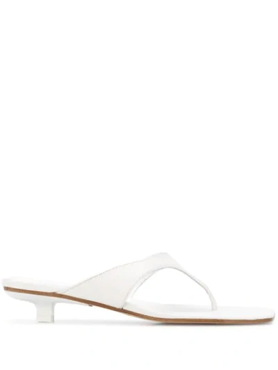 Shop By Far Thong-strap Slip-on Sandals In White