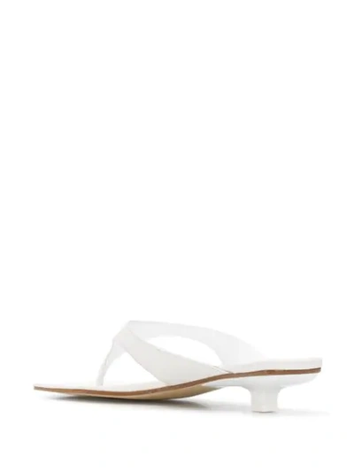 Shop By Far Thong-strap Slip-on Sandals In White