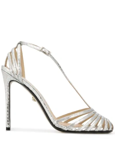 Shop Alevì Strappy Sandals In Silver