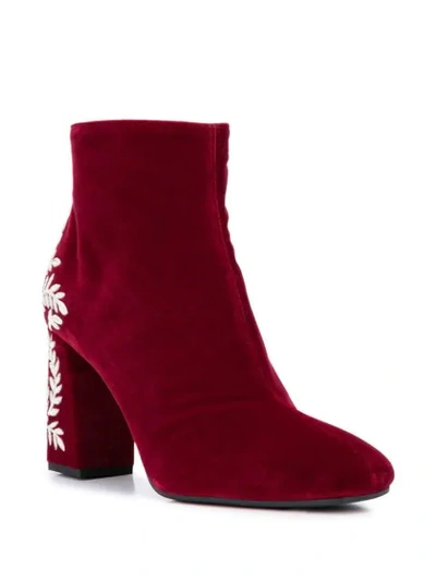 Shop Pollini Bargogna Ankle Boots In Red