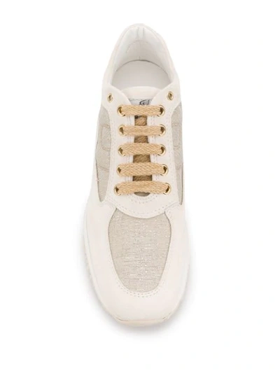 Shop Hogan Chunky Low Top Sneakers In Neutrals