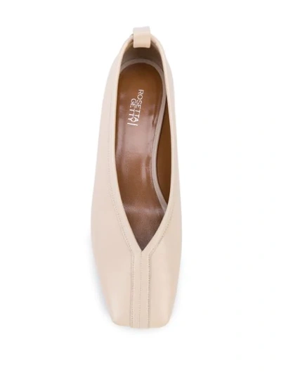 Rosetta Getty Nappa Ballerina Shoes In Neutrals