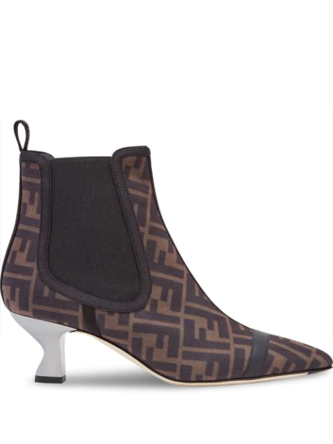 fendi ff motif ankle boots