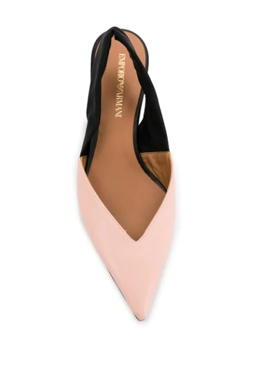 Shop Emporio Armani Sling-back Pointed Pumps In Pink