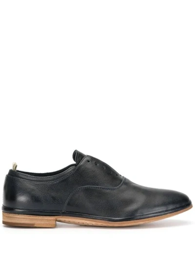 Shop Officine Creative California Laceless Oxford Shoes In Blue