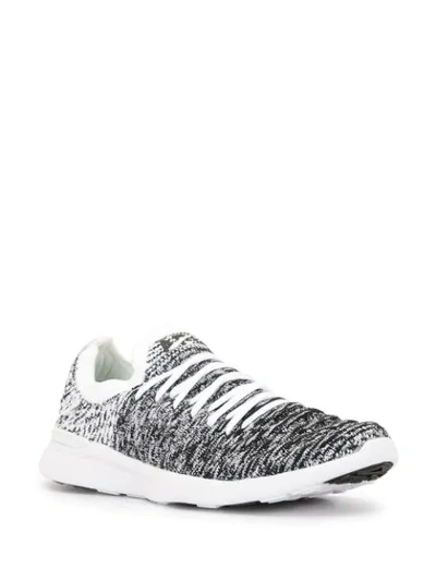 Shop Apl Athletic Propulsion Labs Techloom Wave Knitted Sneakers In Black