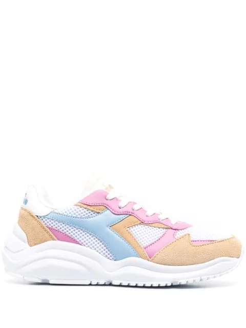 new balance colour block trainers
