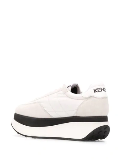Shop Kenzo Move Platform Sneakers In White