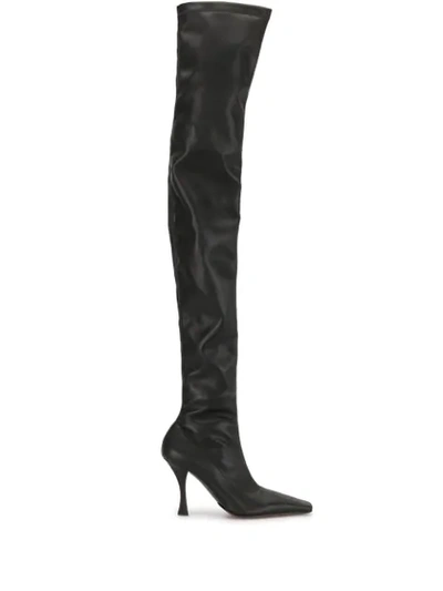 Shop Proenza Schouler Ruched Over The Knee Boots In Black
