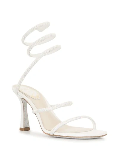 Shop René Caovilla Cloe High-heel Sandals In White