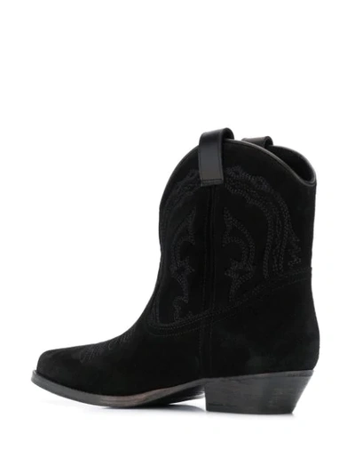 Shop Ba&sh Colt Textured Cowboy-style Boots In Black